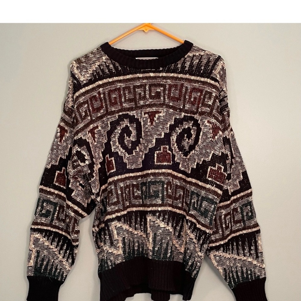 Vintage sweater! method brand knit coogi style sweater size XL!